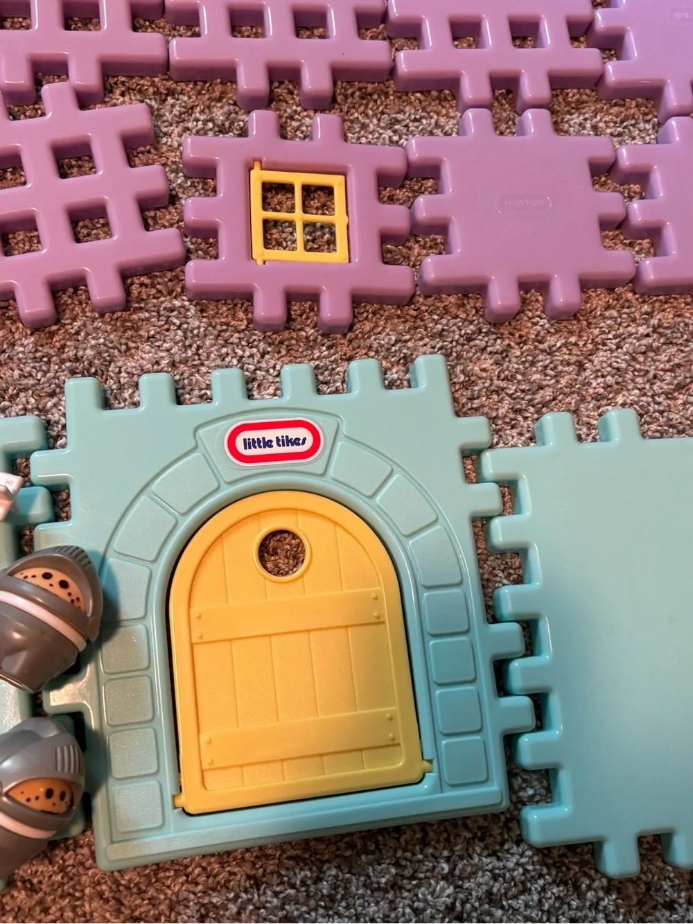 Vintage Rare Set Wee Waffle Storybook Castle - Pastel Pink, Purple & Blue